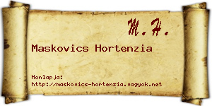 Maskovics Hortenzia névjegykártya